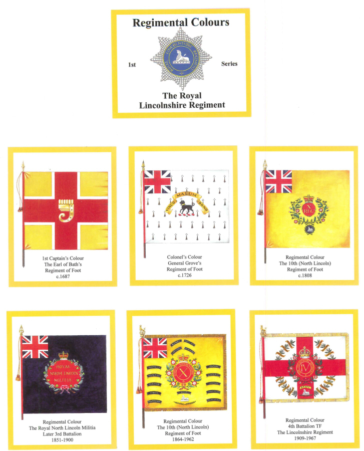 The Royal Lincolnshire Regiment - 'Regimental Colours' Trade Card Set by David Hunter
